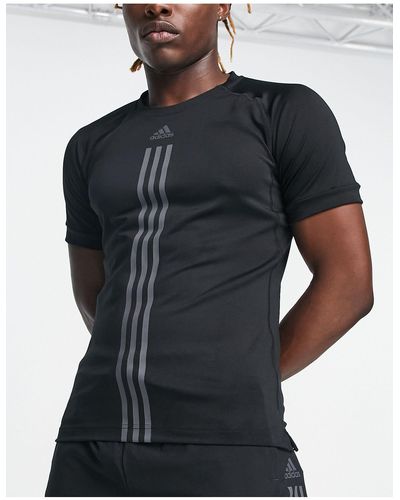 adidas Originals Adidas - Training - Alpha Strength - T-shirt Met 3-stripes - Zwart