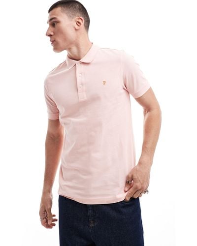 Farah Short Sleeve Polo Shirt - Pink