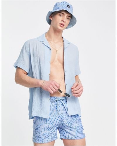 Native Youth Bucket Hat And Swim Shorts Co-ord - White