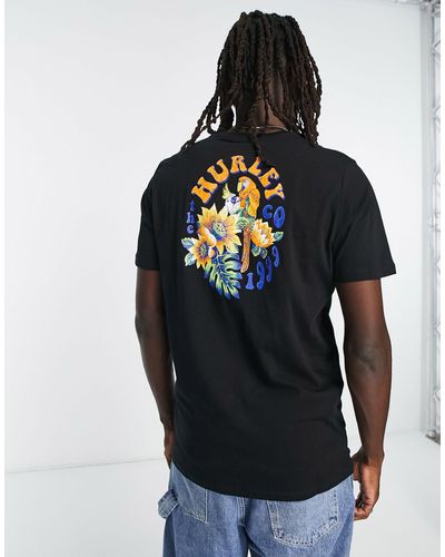 Hurley Parrot party - t-shirt nera - Nero