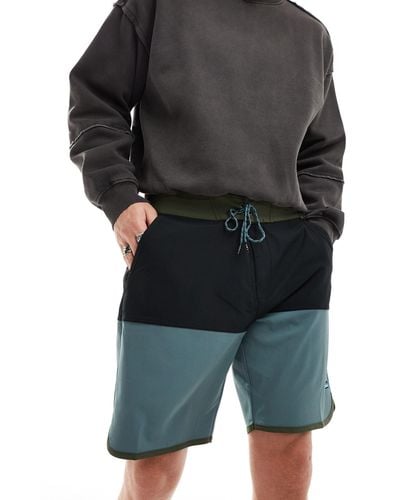 Kavu – schnell trocknende shorts mit em blockfarbendesign und uv-schutz - Schwarz