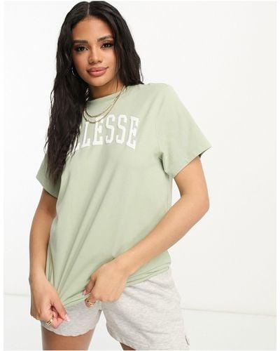 Ellesse Tressa T-shirt With Collegiate Logo - White
