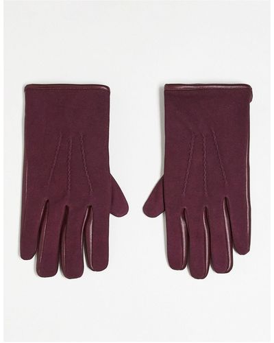 ASOS Guantes rojo oscuro - Morado