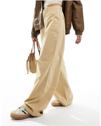 Tommy Hilfiger Claire - pantalon cargo à taille haute - sable - Blanc