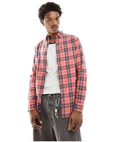 Superdry Cotton Vintage Check Shirt - Red