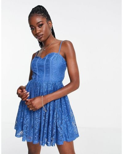 Love Triangle Mini Dress - Blue