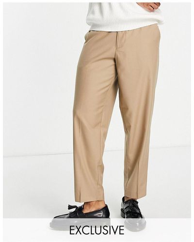 New Look Pantaloni oversize eleganti color cuoio - Marrone