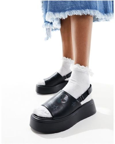 Koi Footwear Koi - departed aliens - sandali neri con cinturino sul retro - Blu