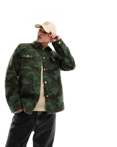 Barbour X Asos Exclusive Fleece Overshirt - Green