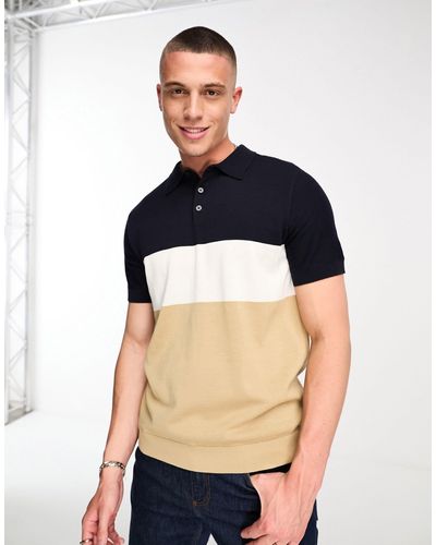 SELECTED Cotton Mix Knitted Polo - Blue