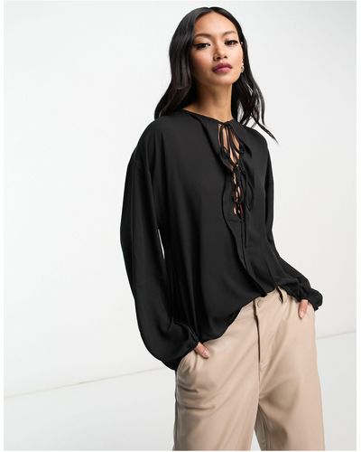 Mango – bluse - Schwarz