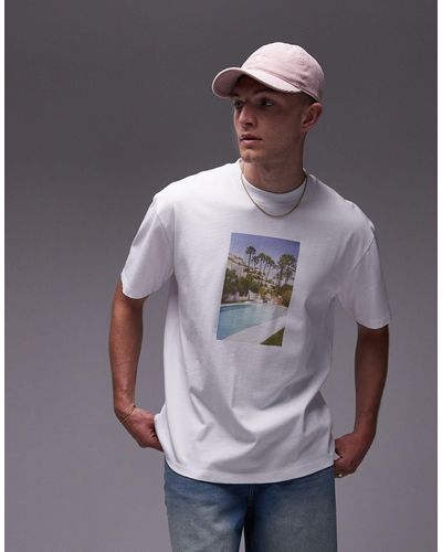 TOPMAN – oversize-t-shirt - Grau