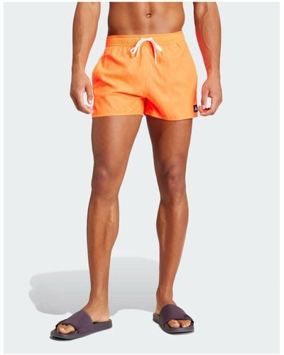 adidas Originals Adidas 3-stripes Clx Very-short-length Swim Shorts - Orange