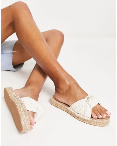 ASOS Jade Knotted Espadrille Mules - Brown