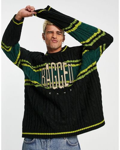 The Ragged Priest Punk Knitted Sweater - Green