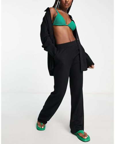 4th & Reckless Taina Waffle Pants - Black