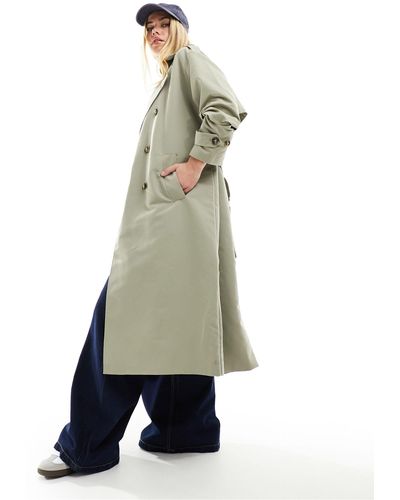 Vero Moda Longline Belted Trench Coat - Natural