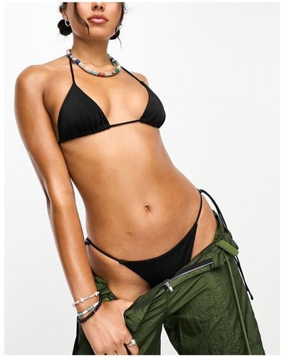 Weekday Cala Triangle Bikini Top - Black