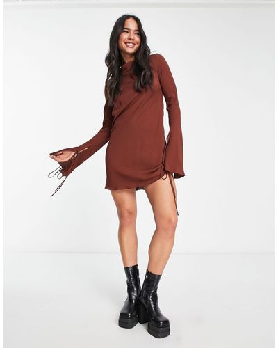 Weekday Bella Mini Dress With Exposed Back - Red