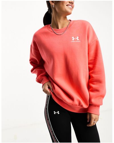 Under Armour Unstoppable Oversized Fleece Sweat - Red