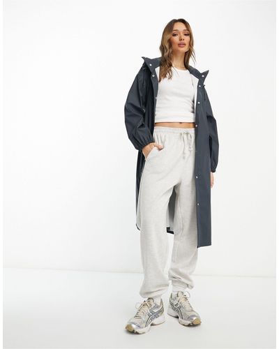 ASOS Rubberen Regenparka - Wit