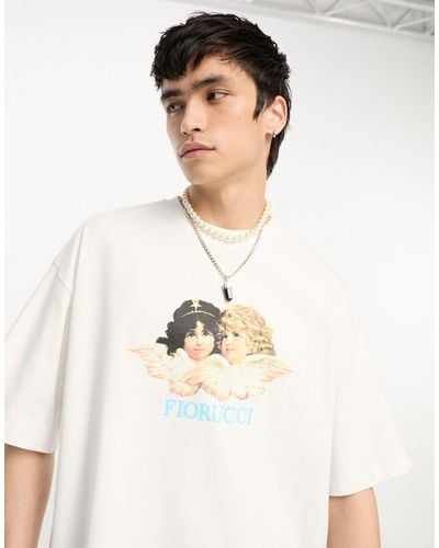 Fiorucci T-shirt classique coupe décontractée à imprimé angelots - Blanc