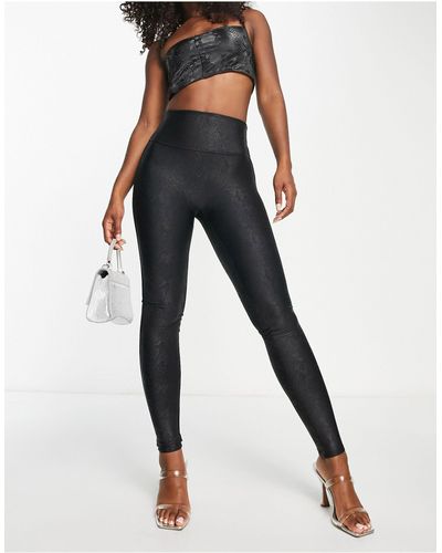 Buy SPANX® Medium Control Black Faux Leather Shaping Leggings from