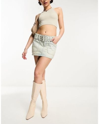 Cotton On Cotton On Belted Cargo Mini Skirt - Natural