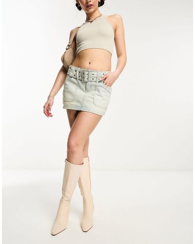 Grey Pleated Solid Micro Mini Skirt HighWaisted Flared Womens Stylish  Short Tennis Skirts 68 s  Amazoncouk Fashion