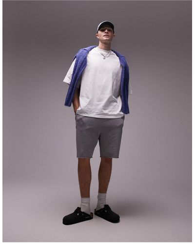TOPMAN T-shirt super oversize bianca - Viola
