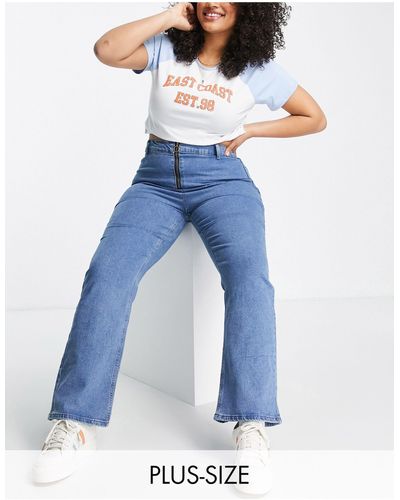 Yours Straight Leg Jeans - Blue