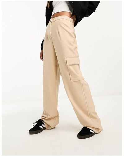 Vero Moda Pantalones cargo color - Blanco