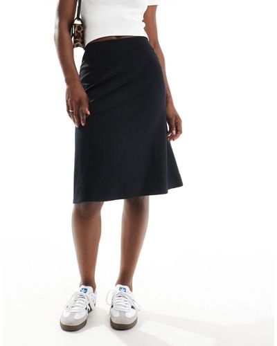 Pimkie Jersey A Line Midi Skirt - Black
