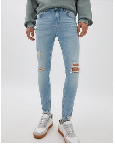 Pull&Bear Premium Skinny Jeans - Blauw