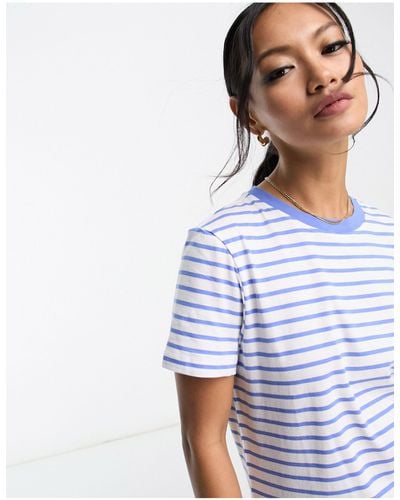 SELECTED Femme - t-shirt a righe - Blu