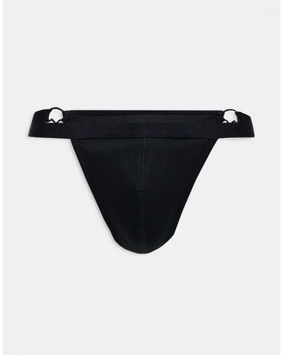ASOS Thong With Side Strap - Black