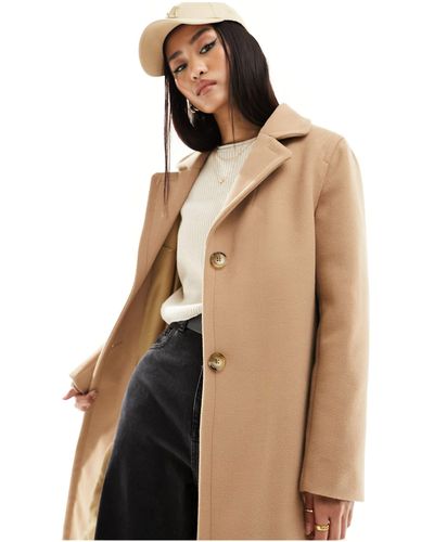 Helene Berman 2 Button University Coat - Natural