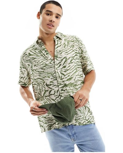 River Island Camisa con estampado - Verde