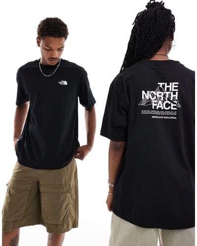 The North Face Mountain Sketch Backprint Oversized T-shirt - Black