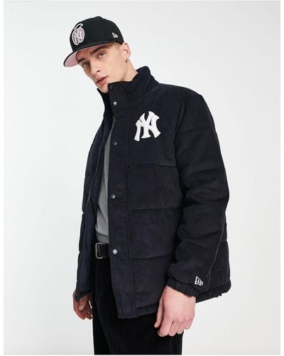 KTZ New York Yankees Corduroy Puffer Jacket - Blue