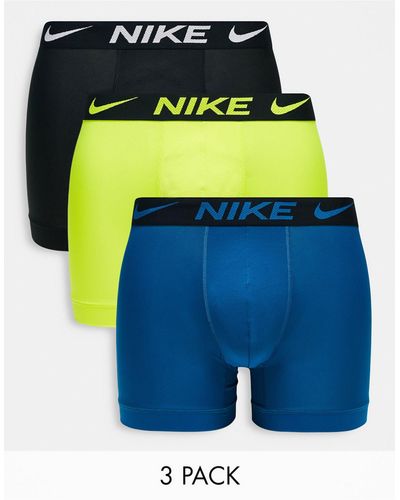 Nike Dri-fit - Advanced - Set Van 3 Boxershorts Van Ademende Microvezel - Geel