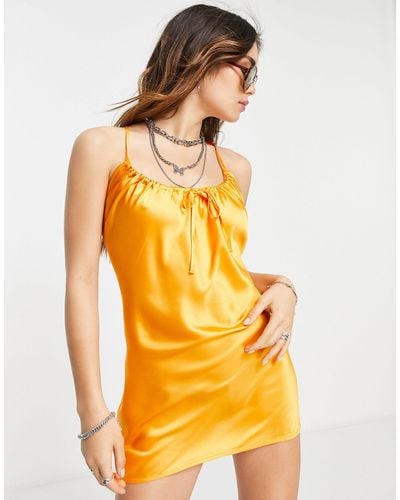 Reclaimed (vintage) Inspired Mini Cami Dress - Orange