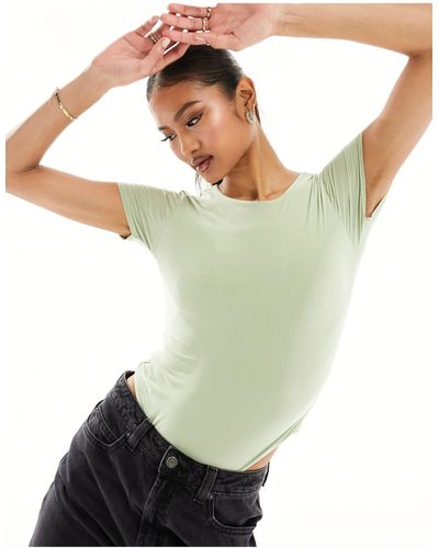 Fashionkilla – modellierender t-shirt-body - Grün