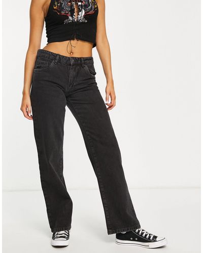 Cotton On Rechte Jeans Met Lage Taille - Zwart