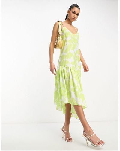 Armani Exchange Print Slip Dress - Yellow