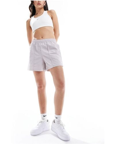 Nike Essentials Mid Rise Fleece Shorts - White