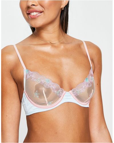 ASOS Shelly Lace Underwired Bra - Pink