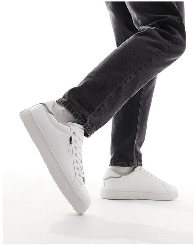 Jack & Jones Sneakers stringate bianche con suola spessa - Nero
