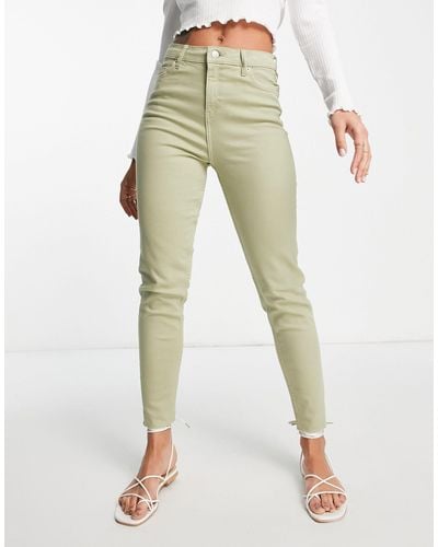 Miss Selfridge Emily - Skinny Jeans Met Hoge Taille - Groen