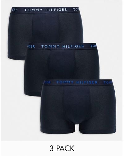 Tommy Hilfiger Essentials 3 Pack Trunks - Blue